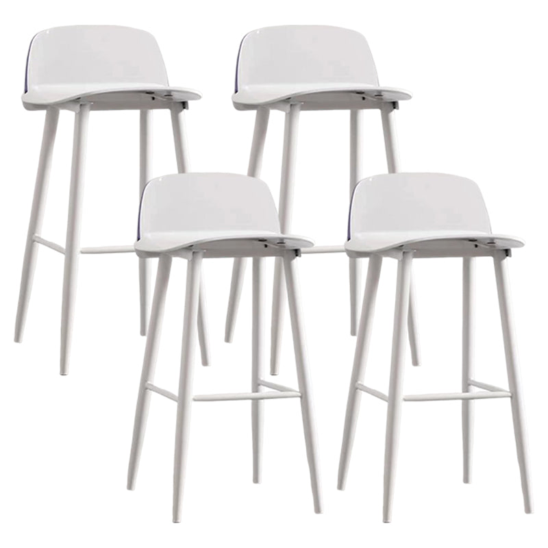 Modern Rectangle Bar and Counter Stool Low Back Stool with 4 Legs