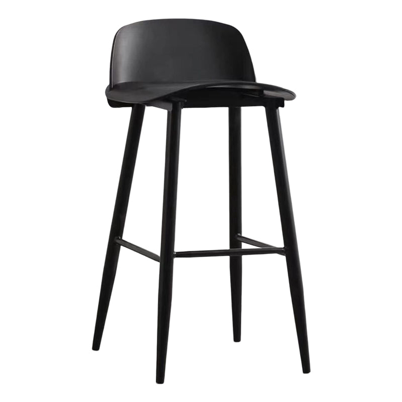 Modern Rectangle Bar and Counter Stool Low Back Stool with 4 Legs