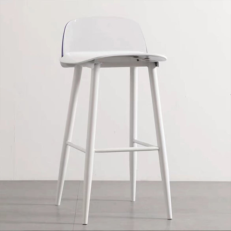 Modern Rectangle Bar and Counter Stool Low Back Stool with 4 Legs