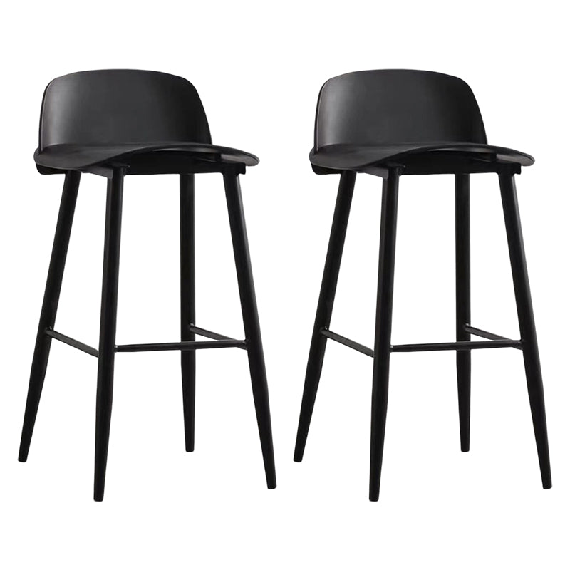 Modern Rectangle Bar and Counter Stool Low Back Stool with 4 Legs