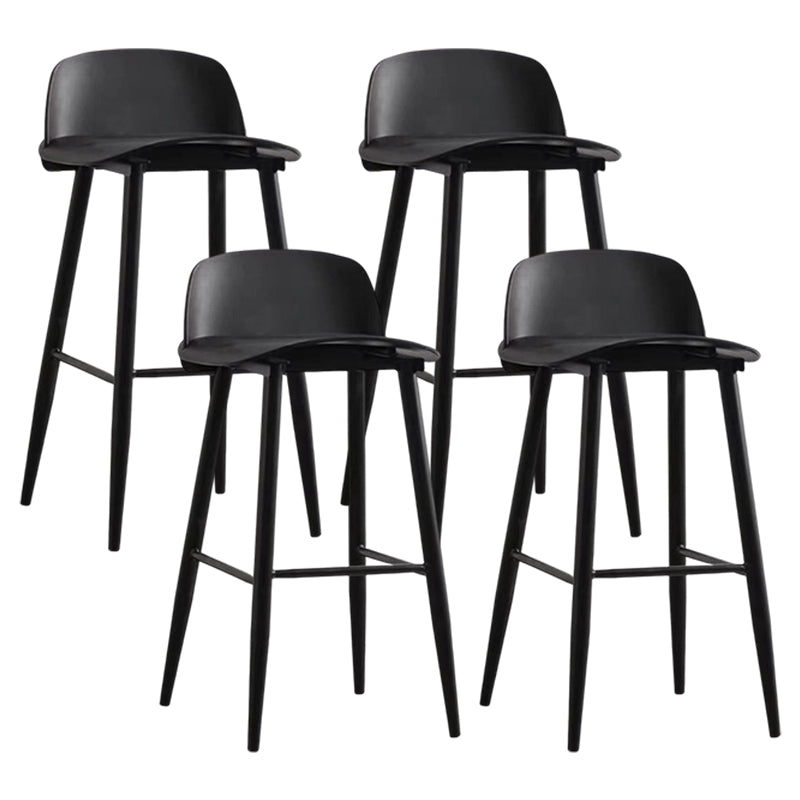 Modern Rectangle Bar and Counter Stool Low Back Stool with 4 Legs