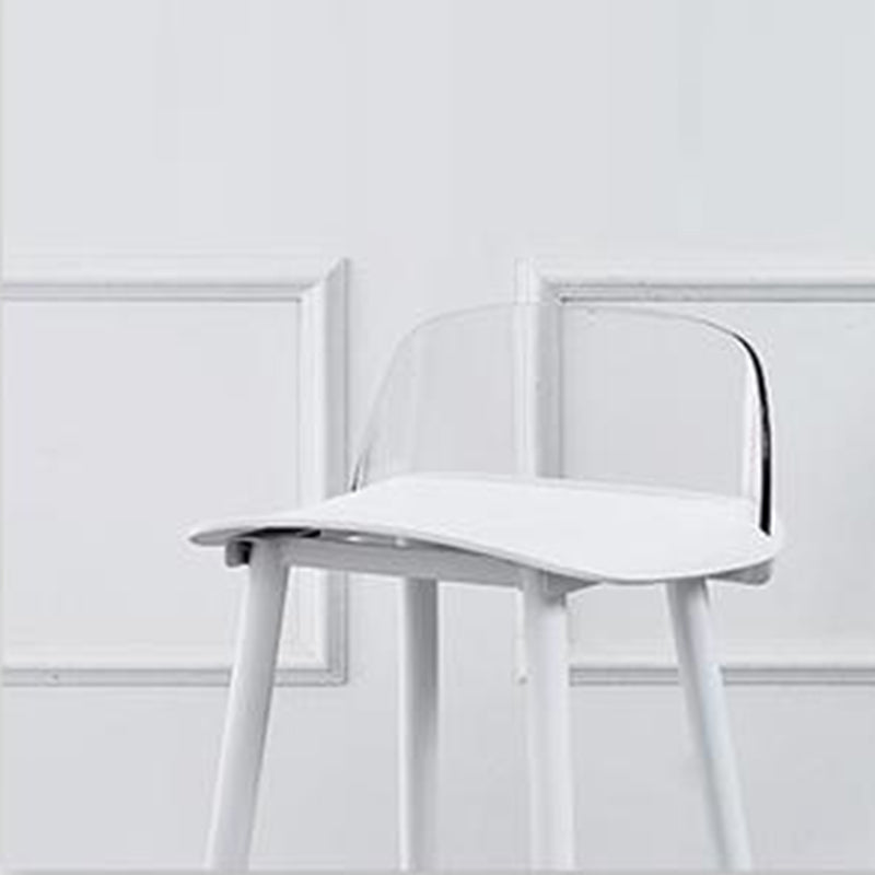 Modern Rectangle Bar and Counter Stool Low Back Stool with 4 Legs