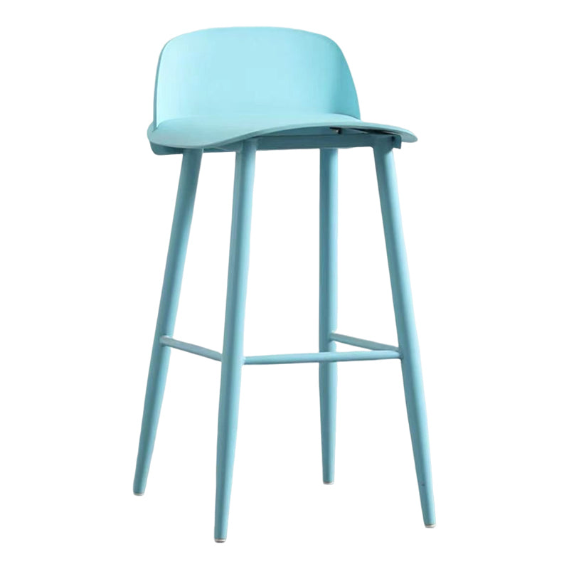 Modern Rectangle Bar and Counter Stool Low Back Stool with 4 Legs