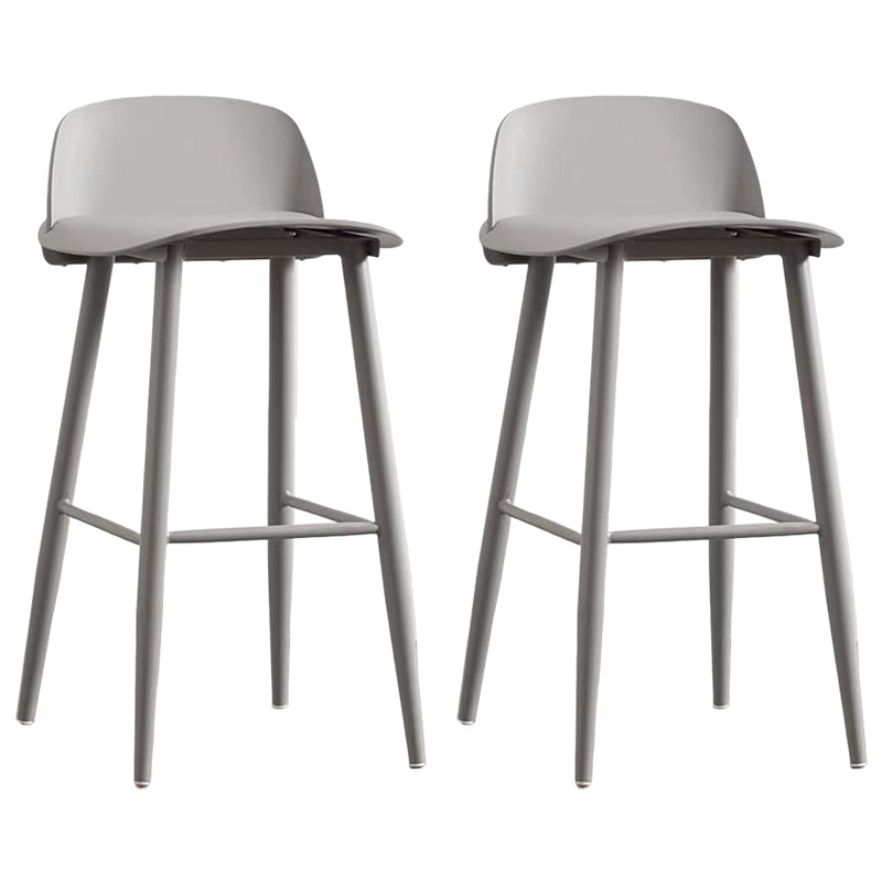 Modern Rectangle Bar and Counter Stool Low Back Stool with 4 Legs