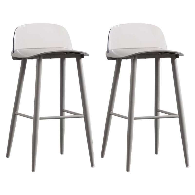 Modern Rectangle Bar and Counter Stool Low Back Stool with 4 Legs