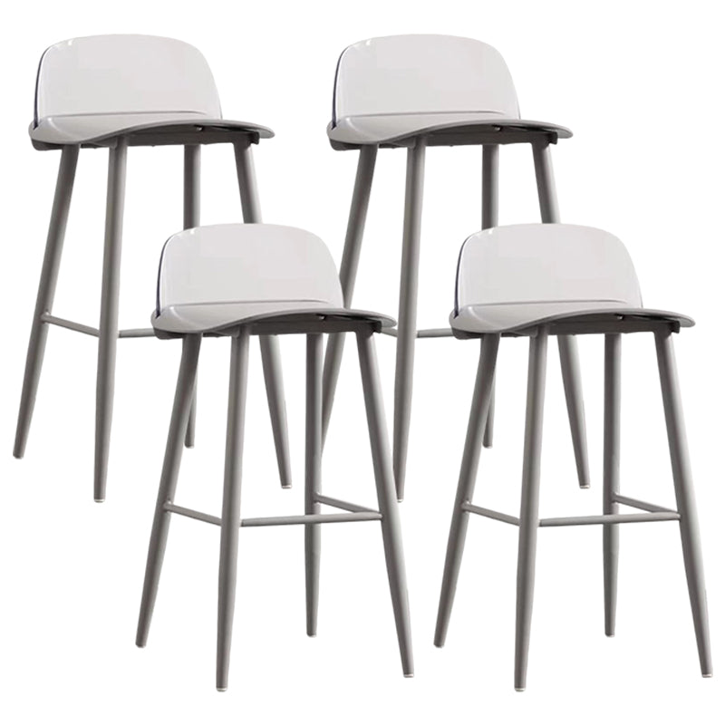 Modern Rectangle Bar and Counter Stool Low Back Stool with 4 Legs