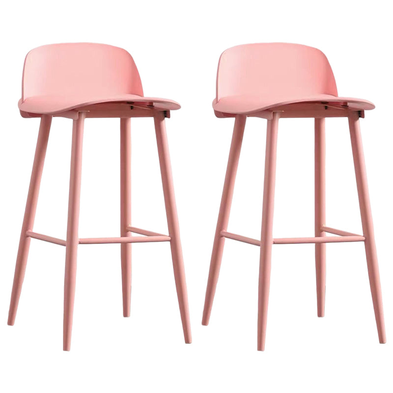 Modern Rectangle Bar and Counter Stool Low Back Stool with 4 Legs