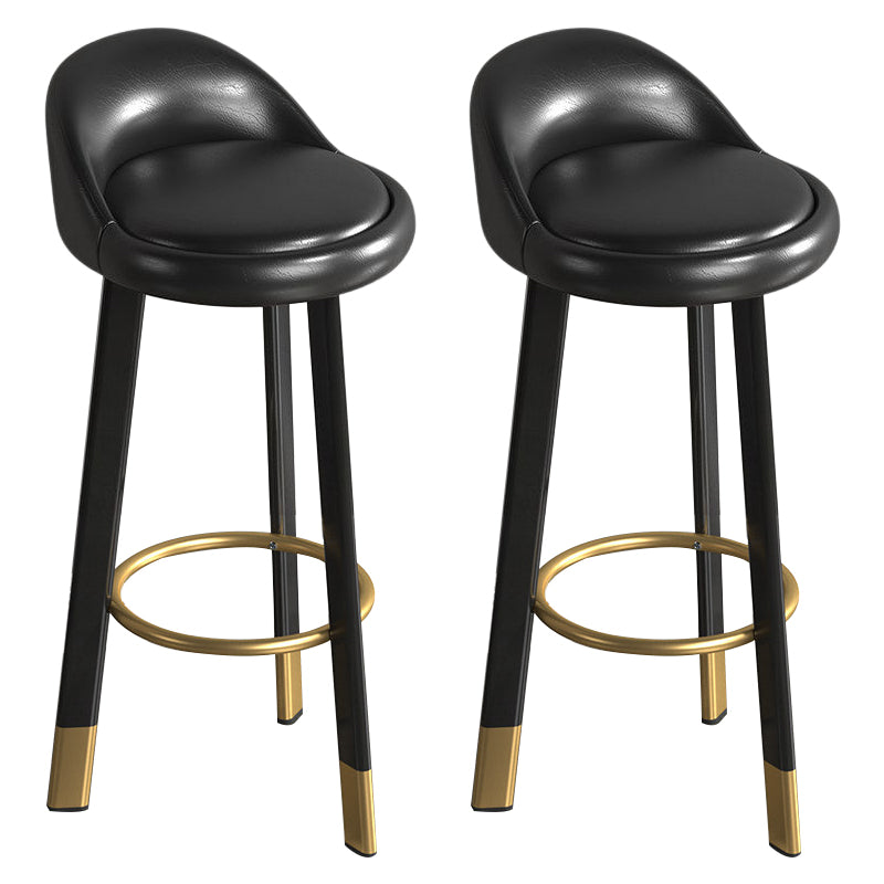 Metal Modern Kitchen Dining Room Armless Stool Low Back Bar Stool