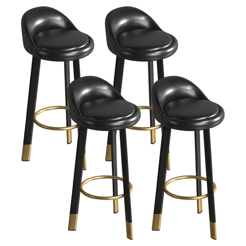 Metal Modern Kitchen Dining Room Armless Stool Low Back Bar Stool