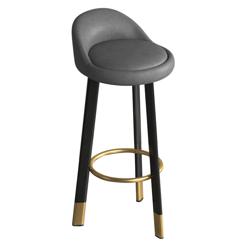 Metal Modern Kitchen Dining Room Armless Stool Low Back Bar Stool