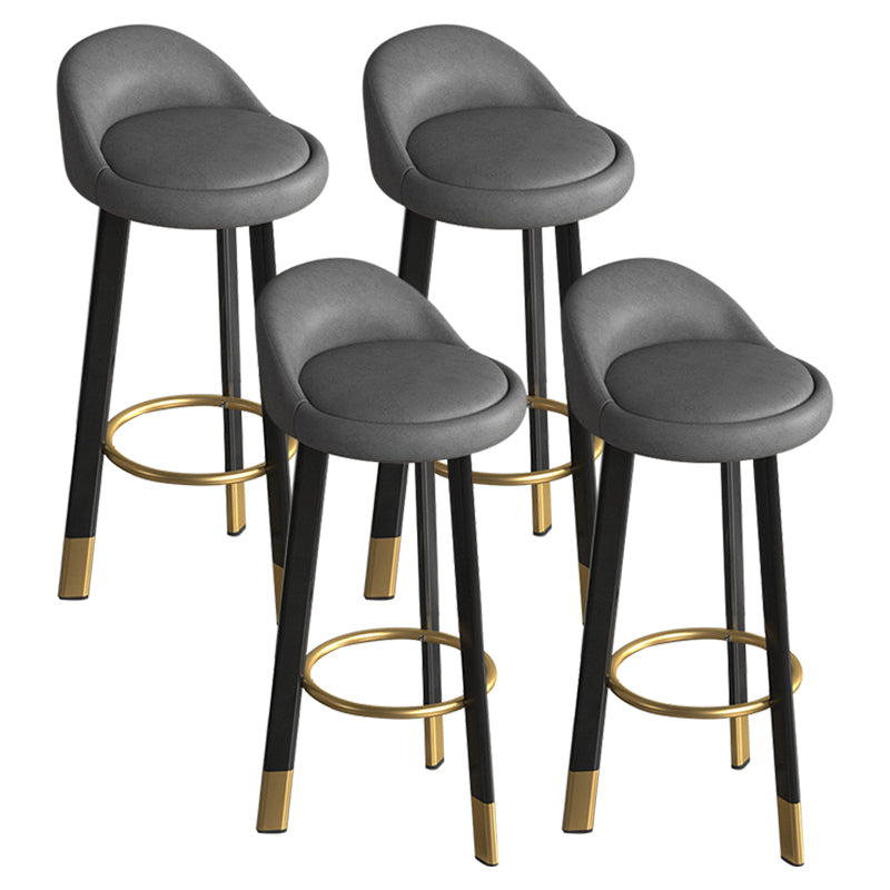 Metal Modern Kitchen Dining Room Armless Stool Low Back Bar Stool
