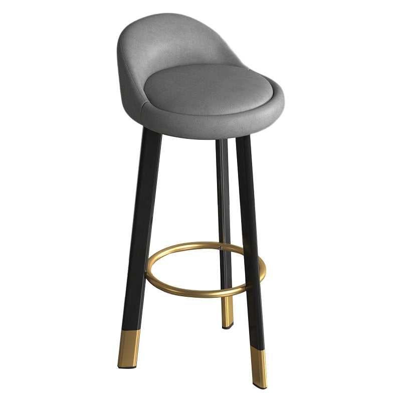 Metal Modern Kitchen Dining Room Armless Stool Low Back Bar Stool