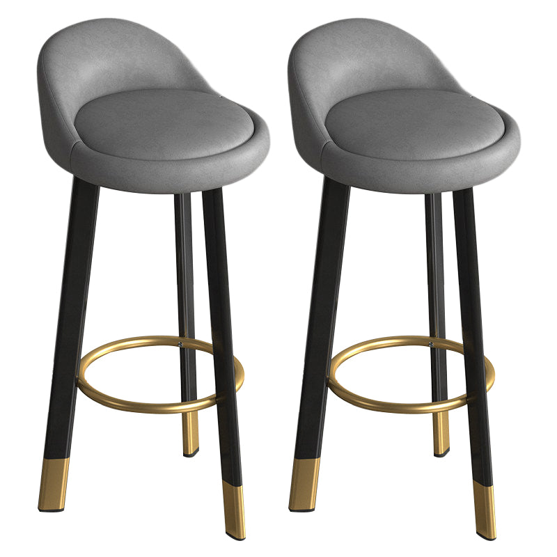 Metal Modern Kitchen Dining Room Armless Stool Low Back Bar Stool