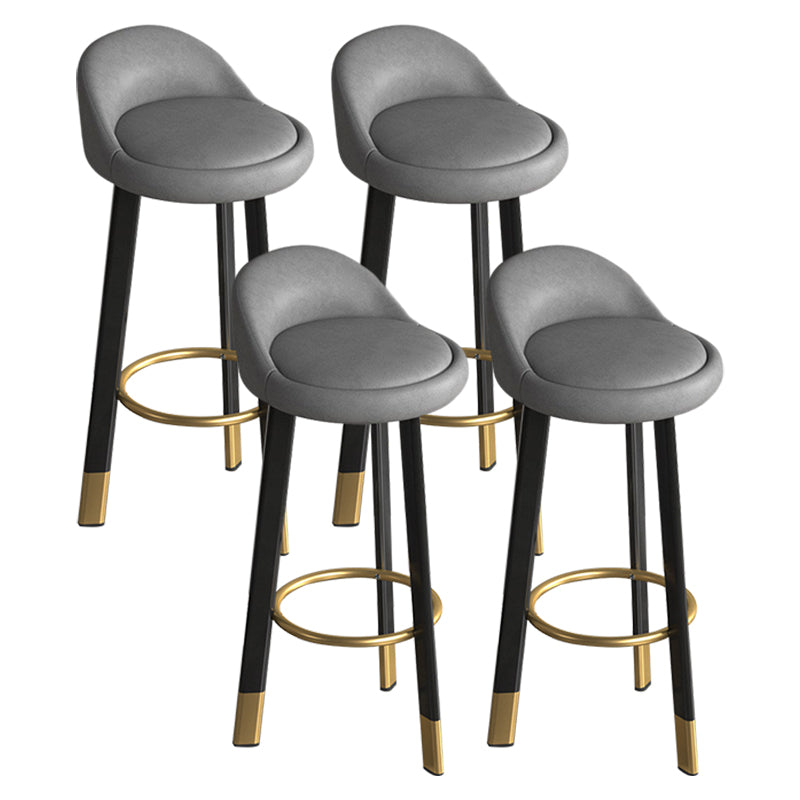Metal Modern Kitchen Dining Room Armless Stool Low Back Bar Stool
