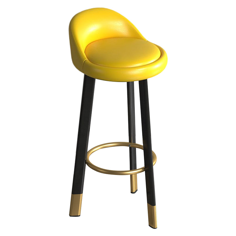 Metal Modern Kitchen Dining Room Armless Stool Low Back Bar Stool
