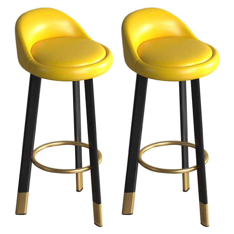 Metal Modern Kitchen Dining Room Armless Stool Low Back Bar Stool