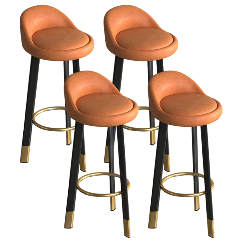 Metal Modern Kitchen Dining Room Armless Stool Low Back Bar Stool