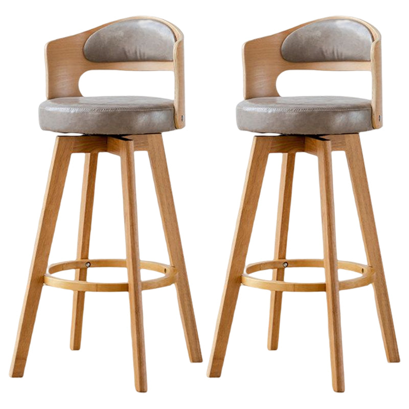 Contemporary Style Low Back Barstools with Cushion Upholstered Bar Stools