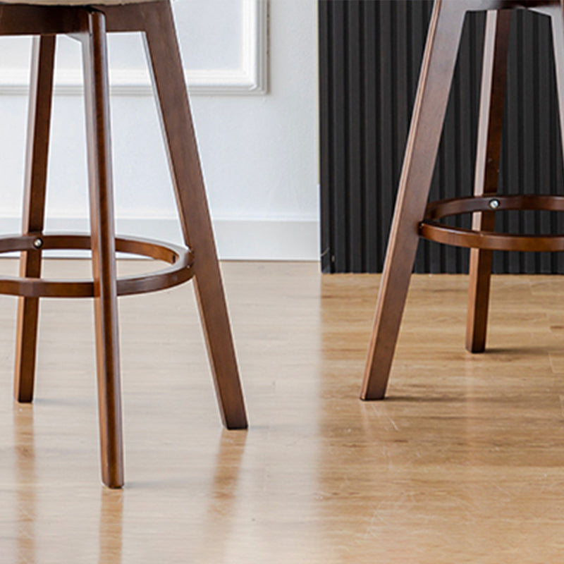 Contemporary Style Low Back Barstools with Cushion Upholstered Bar Stools