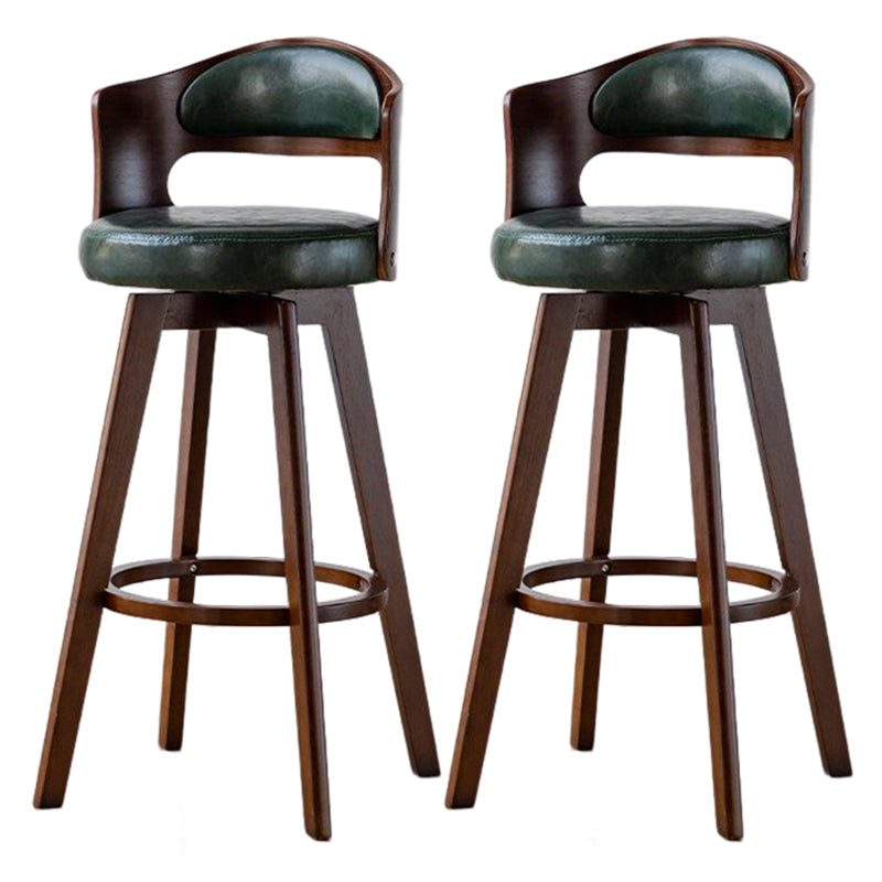 Contemporary Style Low Back Barstools with Cushion Upholstered Bar Stools