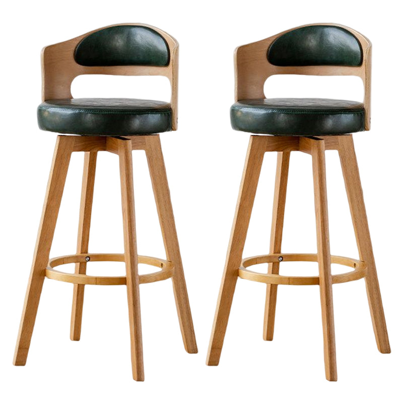 Contemporary Style Low Back Barstools with Cushion Upholstered Bar Stools