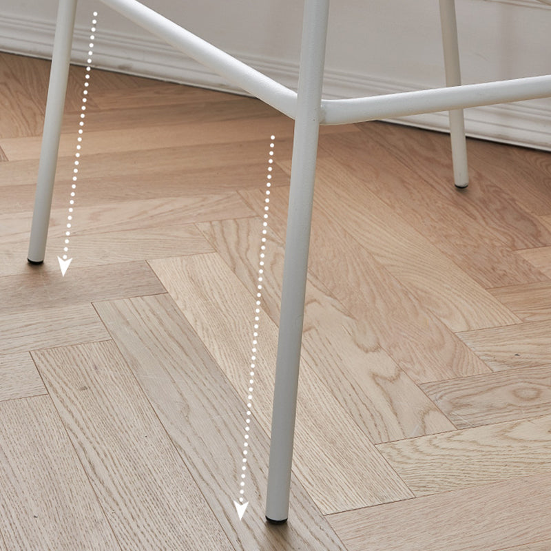 Scandinavian Upholstered Armed Bar Stool Matte Finish Footrest Home Stool