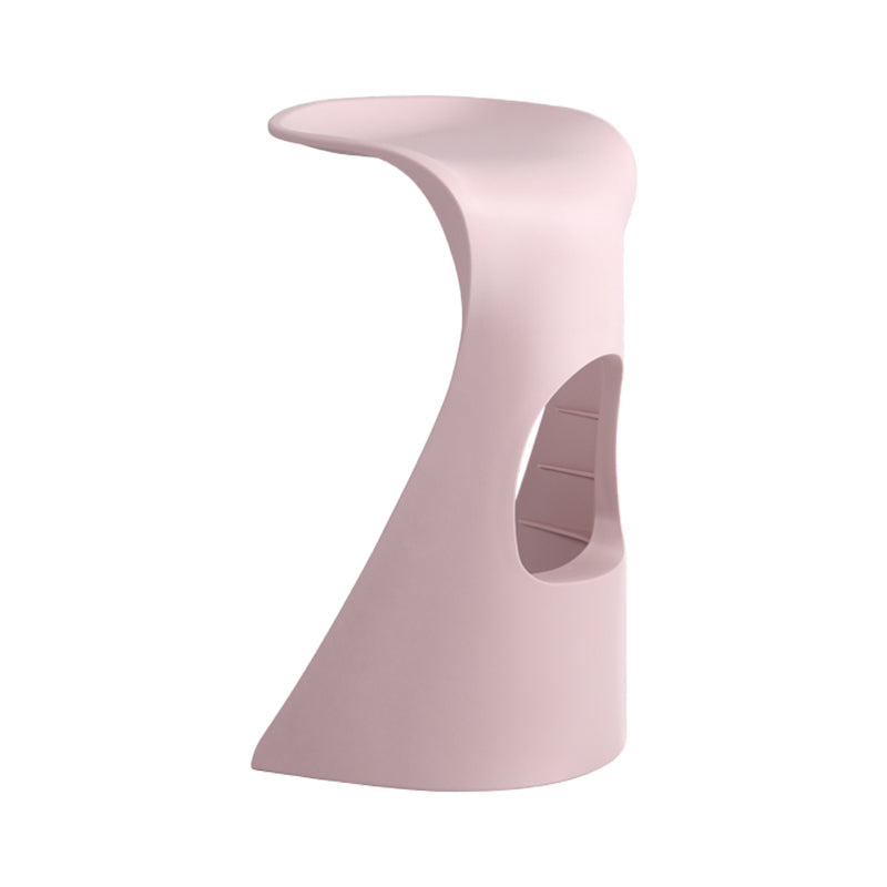 Scandinavian Plastic Barstools for Home Backless Stools with Plastic Base