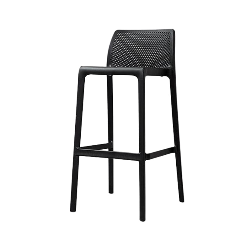 Scandinavian Style Plastic Armless Barstools Stackable Stools for Home