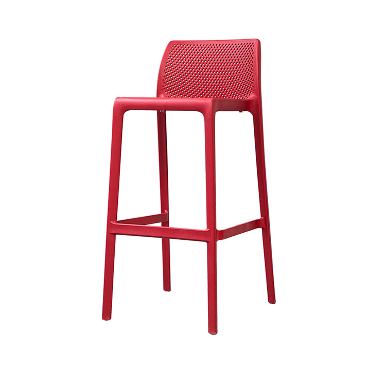 Scandinavian Style Plastic Armless Barstools Stackable Stools for Home