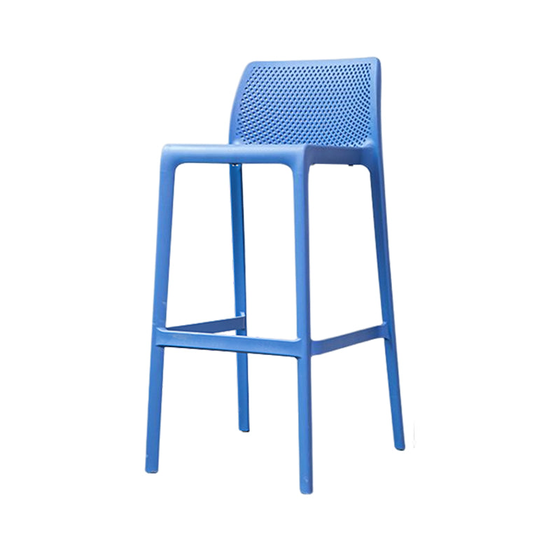 Scandinavian Style Plastic Armless Barstools Stackable Stools for Home