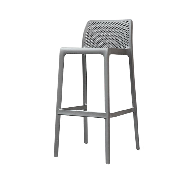 Scandinavian Style Plastic Armless Barstools Stackable Stools for Home