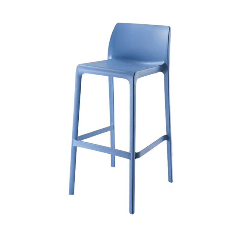 Scandinavian Style Plastic Armless Barstools Stackable Stools for Home