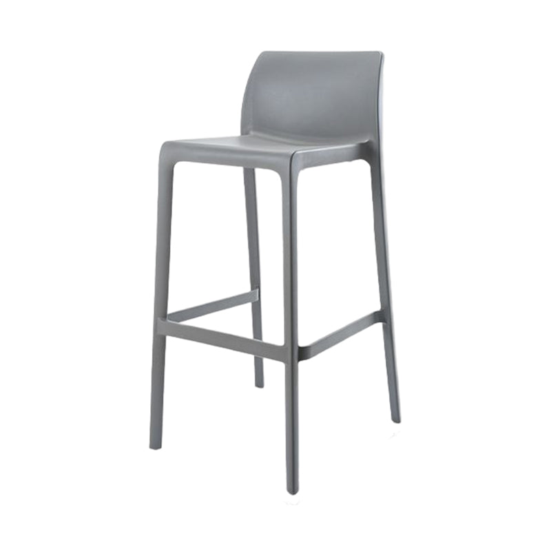 Scandinavian Style Plastic Armless Barstools Stackable Stools for Home