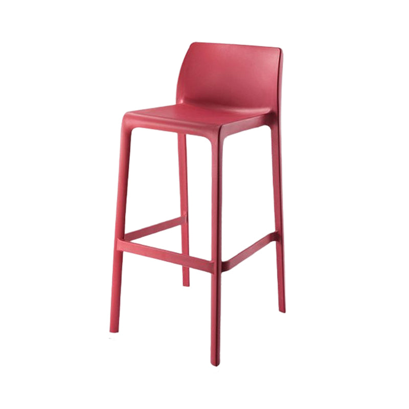 Scandinavian Style Plastic Armless Barstools Stackable Stools for Home