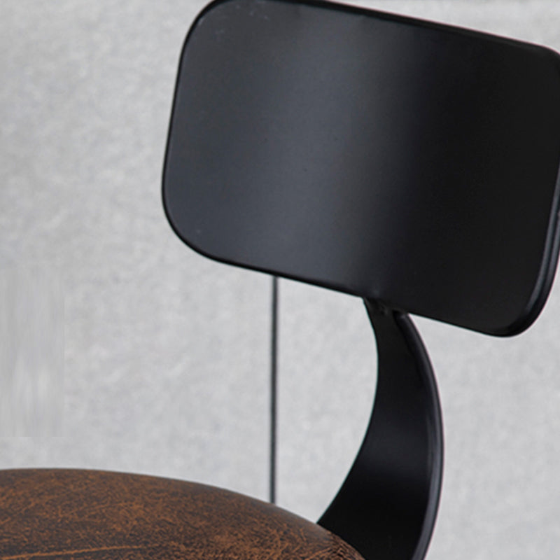 Industrial Adjustable Height Swivel Bar Stool Black Footrest Home Stool