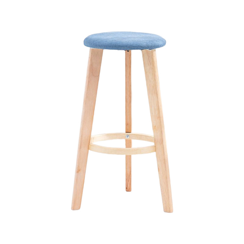 Scandinavian Backless Home Stool Matte Finish Footrest Upholstered Bar Stool