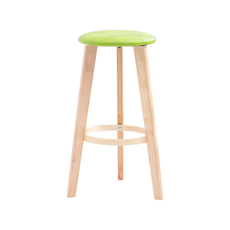 Scandinavian Backless Home Stool Matte Finish Footrest Upholstered Bar Stool