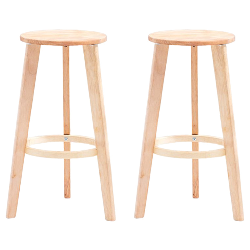 Scandinavian Backless Home Stool Matte Finish Footrest Upholstered Bar Stool