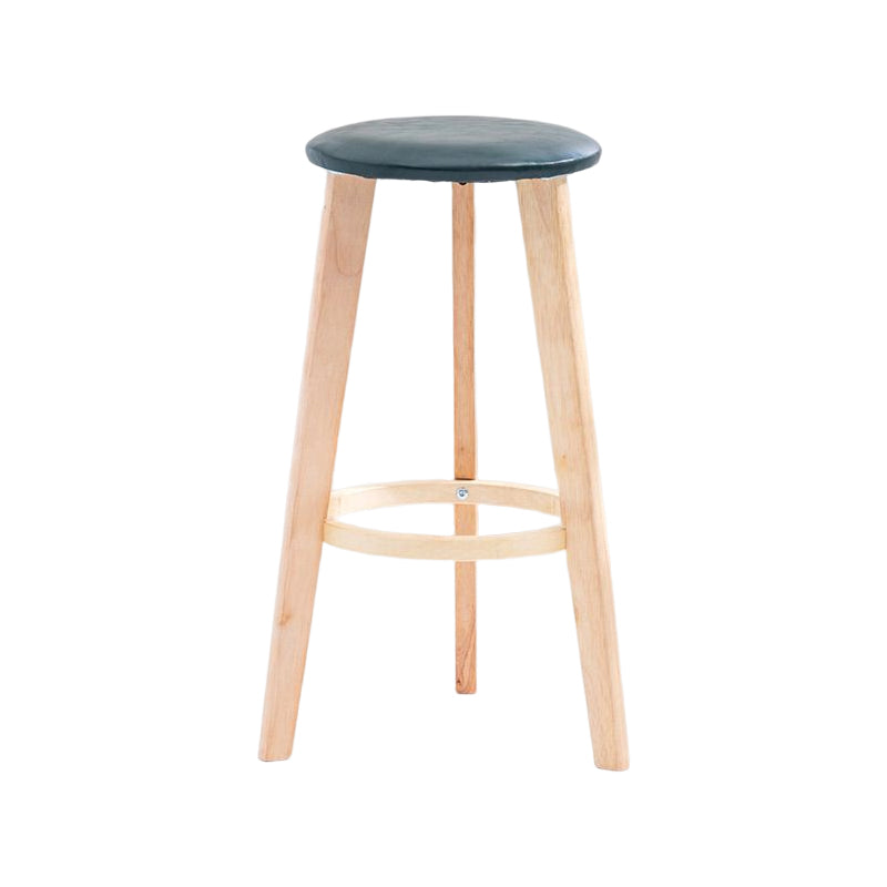 Scandinavian Backless Home Stool Matte Finish Footrest Upholstered Bar Stool