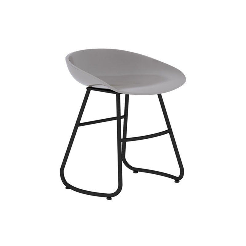 Modern Matte Finish Iron Bar Stool Footrest Milk Tea Shop Stool