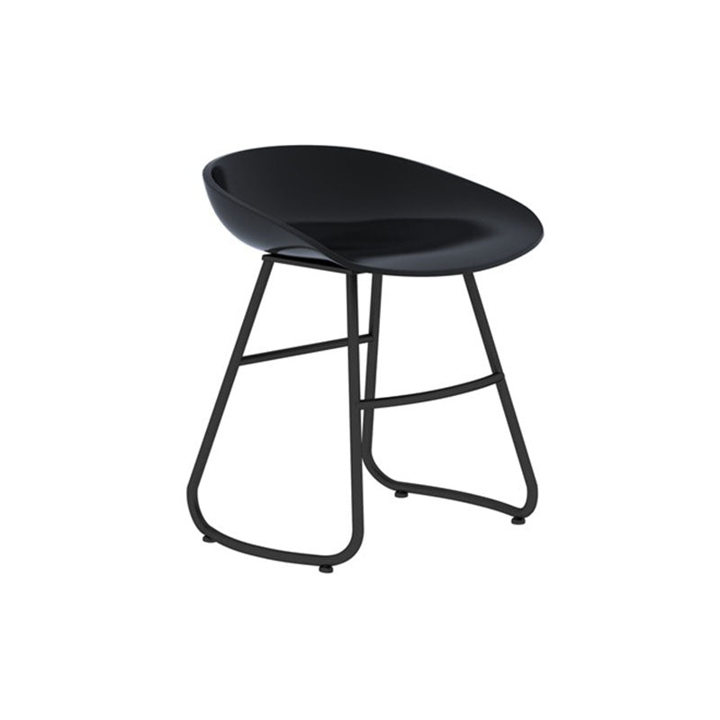Modern Matte Finish Iron Bar Stool Footrest Milk Tea Shop Stool