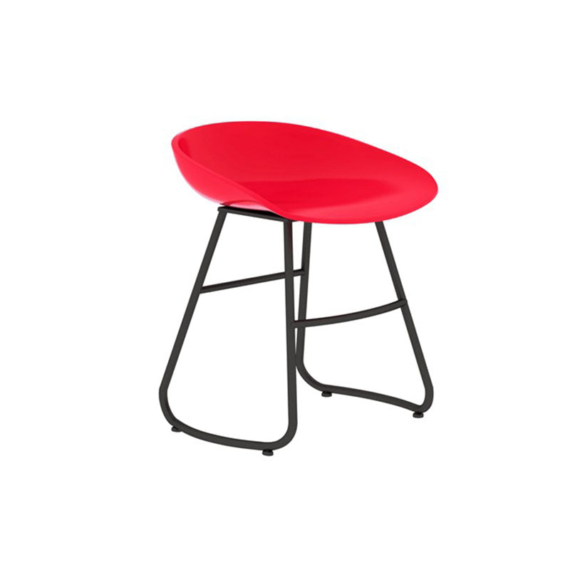 Modern Matte Finish Iron Bar Stool Footrest Milk Tea Shop Stool
