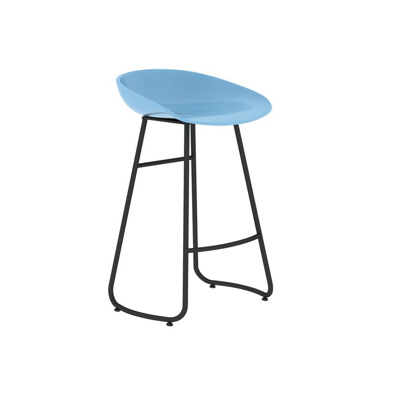 Modern Matte Finish Iron Bar Stool Footrest Milk Tea Shop Stool