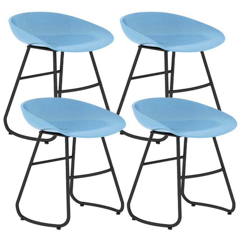 Modern Matte Finish Iron Bar Stool Footrest Milk Tea Shop Stool