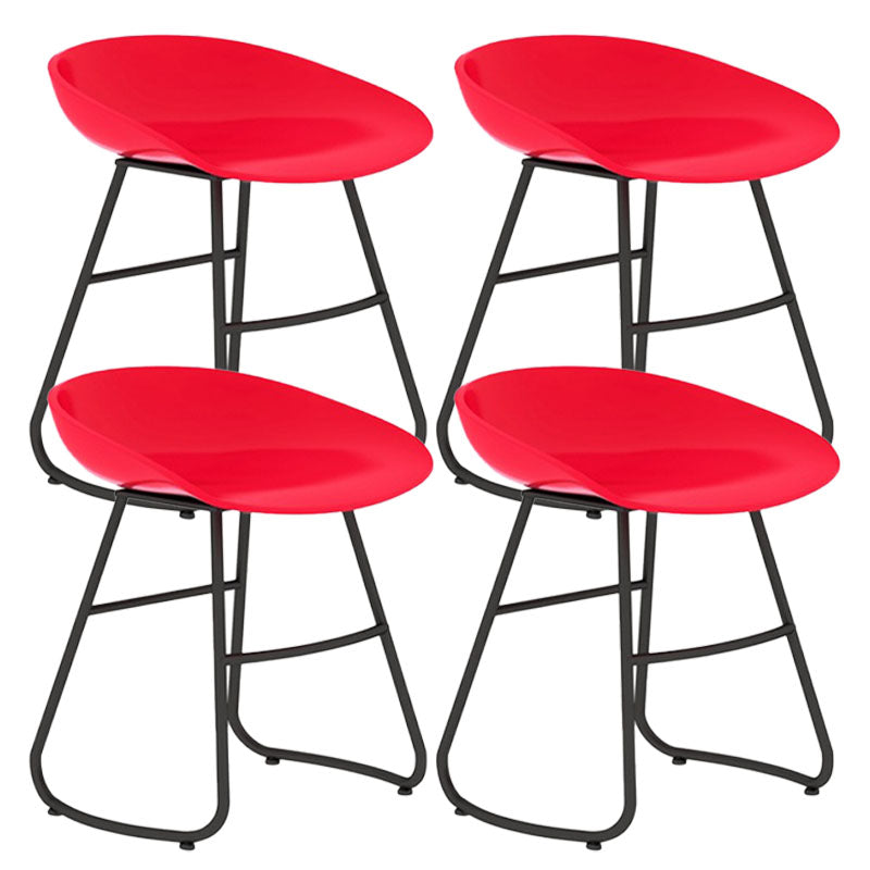 Modern Matte Finish Iron Bar Stool Footrest Milk Tea Shop Stool