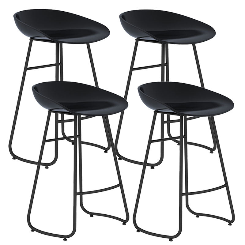 Modern Matte Finish Iron Bar Stool Footrest Milk Tea Shop Stool