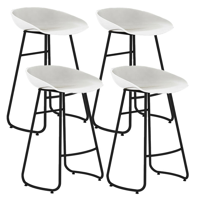 Modern Matte Finish Iron Bar Stool Footrest Milk Tea Shop Stool