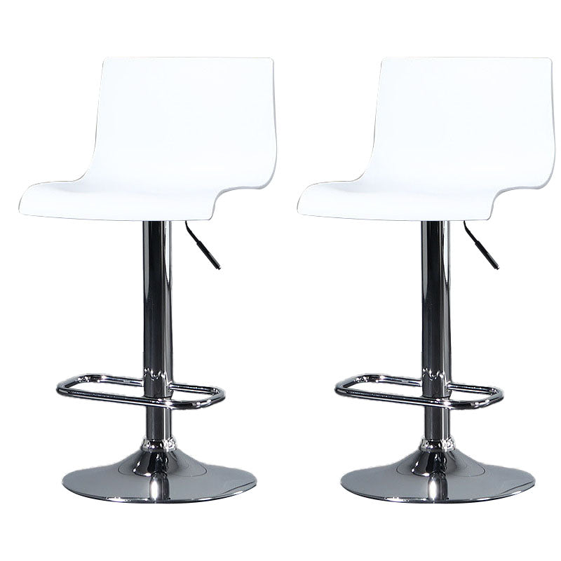 Contemporary Swivel Adjustable Height Stool Matte Finish Plastic Home Barstool