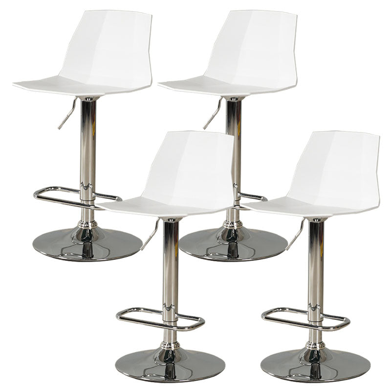 Contemporary Swivel Adjustable Height Stool Matte Finish Plastic Home Barstool