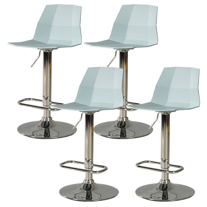 Contemporary Swivel Adjustable Height Stool Matte Finish Plastic Home Barstool